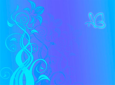 drawn curved - An abstract background with shapes and butterfly Photographie de stock - Aubaine LD & Abonnement, Code: 400-04946797
