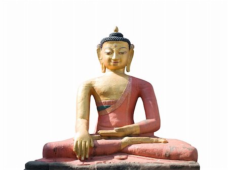 This statue of Buddha is located at the Swayambhunath Temple in Kathmandu, Nepal. This Buddha is the lord of Stillness and resists temptation. Foto de stock - Super Valor sin royalties y Suscripción, Código: 400-04942084