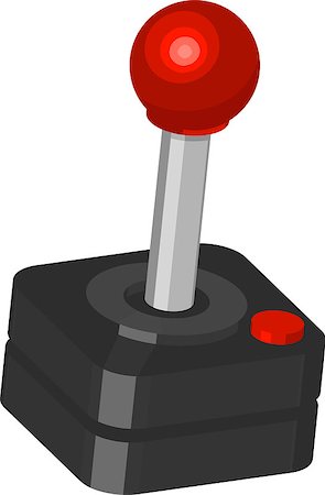 Illustration of a classic gamer’s joystick Stock Photo - Budget Royalty-Free & Subscription, Code: 400-04942394