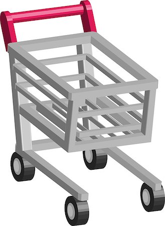 simsearch:700-01163575,k - An illustration of Shopping cart trolley Stock Photo - Budget Royalty-Free & Subscription, Code: 400-04942412