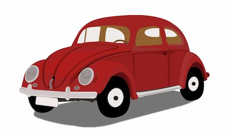 oldtimer car illustration Stock Photo - Budget Royalty-Free & Subscription, Code: 400-04943290