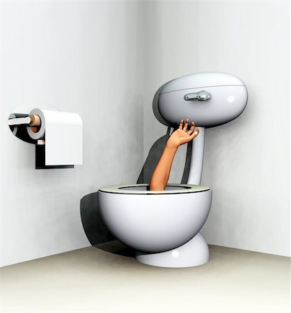 simsearch:400-05303863,k - An image of a hand coming out of a loo within a bathroom. Stock Photo - Budget Royalty-Free & Subscription, Code: 400-04943803