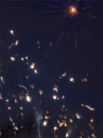 simsearch:400-04926313,k - Exploding firework and firework trail  in dark skys Stock Photo - Budget Royalty-Free & Subscription, Code: 400-04955852