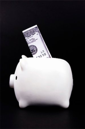 simsearch:400-04408371,k - A piggy bank with hundred dollar bill. Stock Photo - Budget Royalty-Free & Subscription, Code: 400-04955917