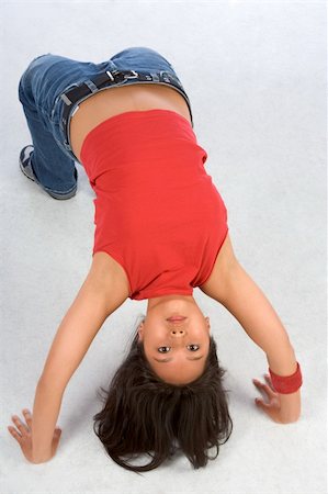 simsearch:6109-08802676,k - Break dancing girl in bridge pose (high view) Stock Photo - Budget Royalty-Free & Subscription, Code: 400-04959655