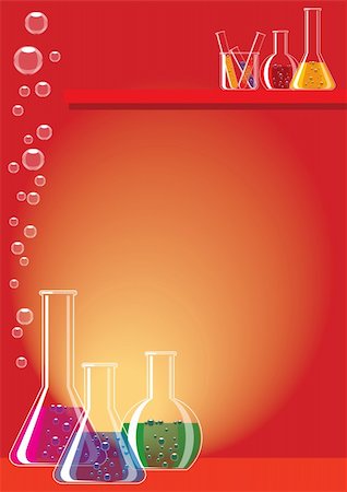 periodic table - Different chemical substances in laboratory glasses Photographie de stock - Aubaine LD & Abonnement, Code: 400-04953332