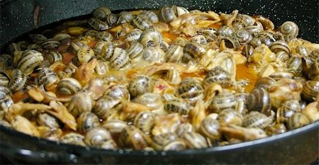 escargot - typical spanish dish caracoles (snails), paella style Stock Photo - Budget Royalty-Free & Subscription, Code: 400-04966853