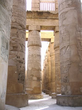 Columns of the temple of Karnak, Luxor, Egypt Stock Photo - Budget Royalty-Free & Subscription, Code: 400-04967626