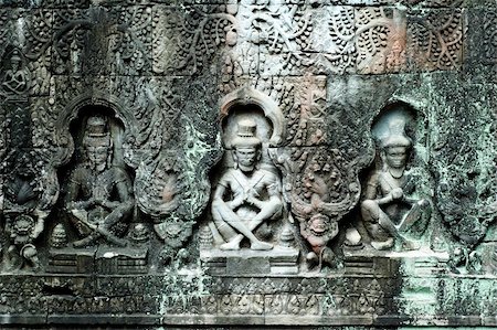 The sculpted statues of mandapa, Siem Reap, Cambodia Stock Photo - Budget Royalty-Free & Subscription, Code: 400-04968057