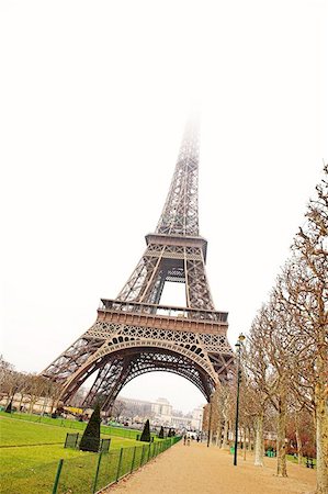 The Eiffel Tower in Paris, France. Copy space. Stock Photo - Budget Royalty-Free & Subscription, Code: 400-04968728