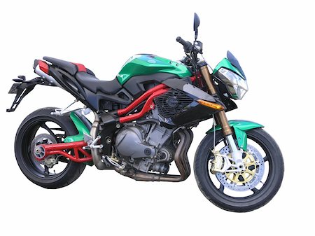 simsearch:400-05017762,k - A green Benelli motorbike isolated with clipping path Stock Photo - Budget Royalty-Free & Subscription, Code: 400-04961890