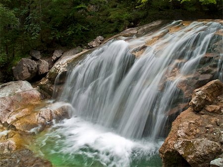 schwangau - Waterfall of alpine mountain river shot with long exposure Stock Photo - Budget Royalty-Free & Subscription, Code: 400-04962564