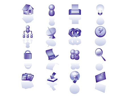 simsearch:400-03938572,k - Dark blue color icon set Stock Photo - Budget Royalty-Free & Subscription, Code: 400-04963466