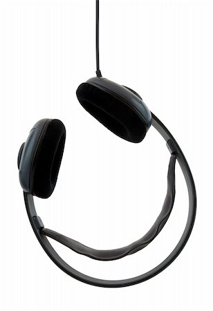 simsearch:400-04300097,k - Head phones hangs upside down. Clipping path included. Stock Photo - Budget Royalty-Free & Subscription, Code: 400-04978307
