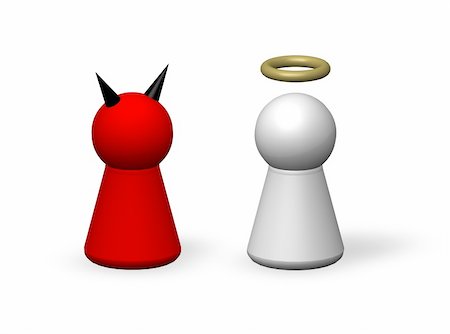evangelist - angel and devil Stock Photo - Budget Royalty-Free & Subscription, Code: 400-04979242
