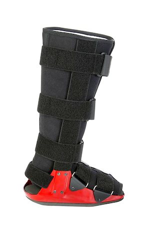 Modern orthopedic cast for a broken leg isolated on white background. I´ve got more medical stuff Stock Photo - Budget Royalty-Free & Subscription, Code: 400-04973886