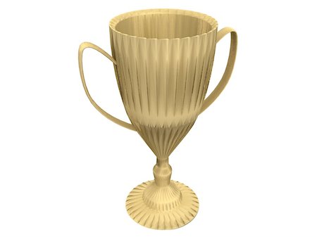 simsearch:400-07499775,k - Large golden trophy isolated on white with clipping path - real object not a 3D render Stock Photo - Budget Royalty-Free & Subscription, Code: 400-04984367