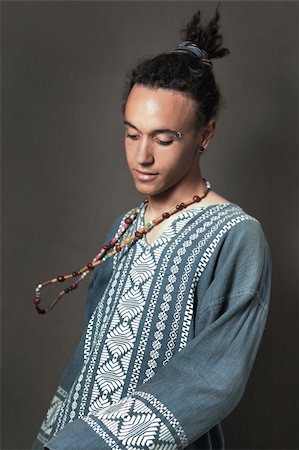 simsearch:400-04332775,k - Portrait of young multiracial male in ethnic style Stock Photo - Budget Royalty-Free & Subscription, Code: 400-04985669