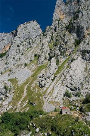 Mountains of the route Cares, Poncebos, Asturias (Spain) Stock Photo - Budget Royalty-Free & Subscription, Code: 400-04987780