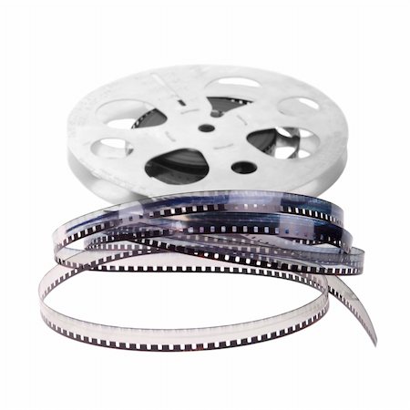 simsearch:649-07279862,k - Retro film reel isolated on white background Stock Photo - Budget Royalty-Free & Subscription, Code: 400-04988973