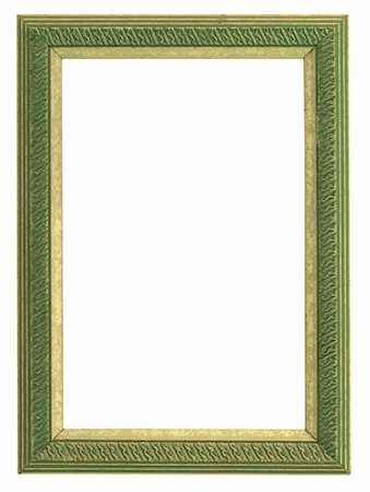 simsearch:400-07332295,k - green and gold frame isolated on pure white background Stock Photo - Budget Royalty-Free & Subscription, Code: 400-04983091