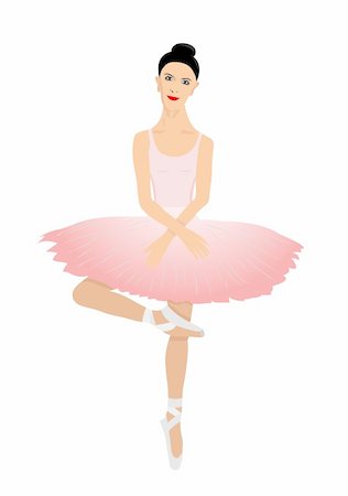 simsearch:400-04255721,k - The dancing ballerina. It is isolated on a white background. Stock Photo - Budget Royalty-Free & Subscription, Code: 400-04983657