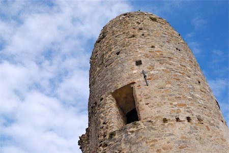 simsearch:400-05338054,k - Old stone tower in Dolce Aqua Castle. Liguria. Italy Stock Photo - Budget Royalty-Free & Subscription, Code: 400-04983849