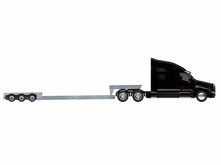 semi car transporter - isolated car carrier truck over white Stock Photo - Budget Royalty-Free & Subscription, Code: 400-04994647
