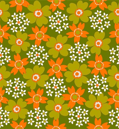 simsearch:400-05254536,k - floral seamless tiled pattern illustration Foto de stock - Super Valor sin royalties y Suscripción, Código: 400-04995564