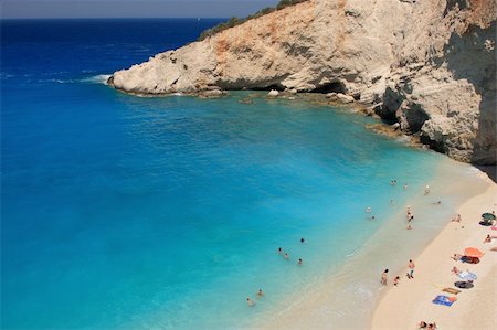 Porto Katsiki beach on the Ionian island of Lefkas Greece Stock Photo - Budget Royalty-Free & Subscription, Code: 400-04996207