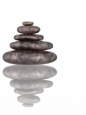 simsearch:400-05373814,k - Five 3d stones, combined in a tower. Object over white Stock Photo - Budget Royalty-Free & Subscription, Code: 400-04996901