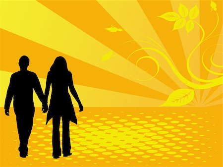 walking couple Stock Photo - Budget Royalty-Free & Subscription, Code: 400-04999694