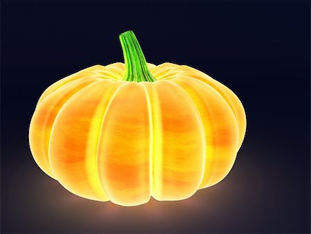 glowing pumpkin 3d rendering Stock Photo - Budget Royalty-Free & Subscription, Code: 400-04999733