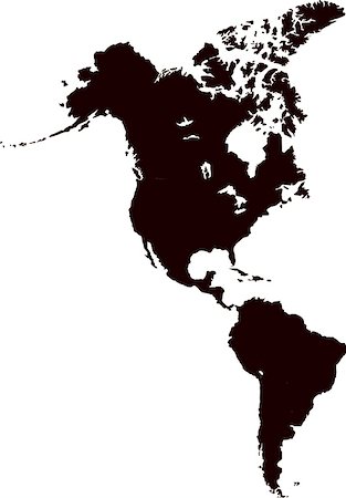 simsearch:400-05052137,k - an unfolded map of the continent. world map illustration. black world map Photographie de stock - Aubaine LD & Abonnement, Code: 400-04990093