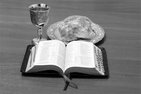 Bible, bread and chalice with wine Stock Photo - Budget Royalty-Free & Subscription, Code: 400-04992101