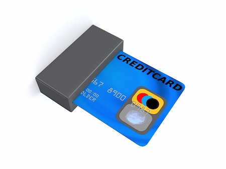 simsearch:400-05670021,k - 3d rendered illustration of  a blue credit card Stock Photo - Budget Royalty-Free & Subscription, Code: 400-05006241