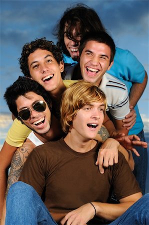 simsearch:400-04026083,k - Portrait of young male friends having fun together Stock Photo - Budget Royalty-Free & Subscription, Code: 400-05007442