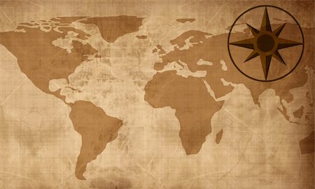 Old paper texture with map of the world Stock Photo - Budget Royalty-Free & Subscription, Code: 400-05000299