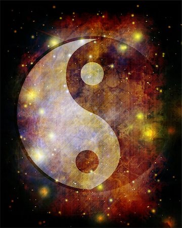 simsearch:400-04744928,k - Yin yang symbol on grunge background Stock Photo - Budget Royalty-Free & Subscription, Code: 400-05000341