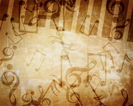 simsearch:400-05075451,k - Vintage paper texture with added music notes Stock Photo - Budget Royalty-Free & Subscription, Code: 400-05000388