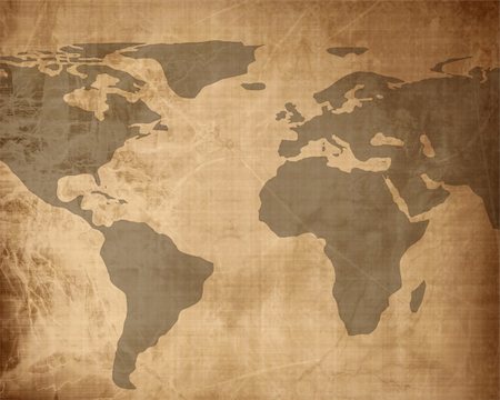Old paper texture with map of the world Stock Photo - Budget Royalty-Free & Subscription, Code: 400-05000380