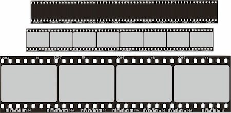 film strip - Two film strips with black silhouette, isolated Photographie de stock - Aubaine LD & Abonnement, Code: 400-05000609