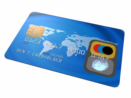 simsearch:400-05670021,k - 3d rendered illustration of a blue credit card Stock Photo - Budget Royalty-Free & Subscription, Code: 400-05001949