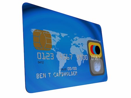 simsearch:400-05670021,k - 3d rendered illustration of a blue credit card Stock Photo - Budget Royalty-Free & Subscription, Code: 400-05001950