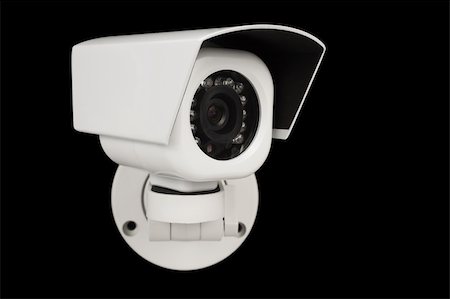 CCTV security digital camera over black Stock Photo - Budget Royalty-Free & Subscription, Code: 400-05002041