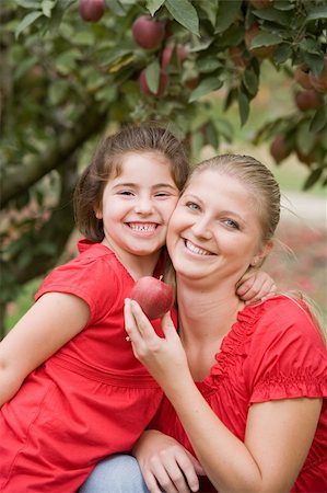 family apple orchard - Mother and Daughter in Apple Orchard Stock Photo - Budget Royalty-Free & Subscription, Code: 400-05002146