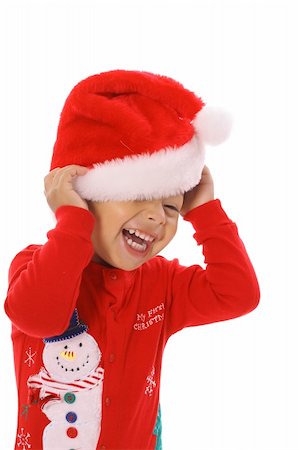 toddler laughing merry christmas Stock Photo - Budget Royalty-Free & Subscription, Code: 400-05003029