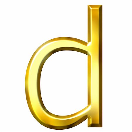 simsearch:400-04543513,k - 3d golden letter d isolated in white Stock Photo - Budget Royalty-Free & Subscription, Code: 400-05003082