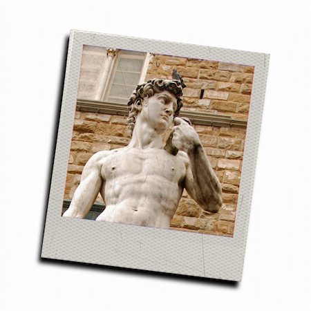 statue of david - Copy of the sculpture of David in Florence, Italy depicted in photo frame Stock Photo - Budget Royalty-Free & Subscription, Code: 400-05014163