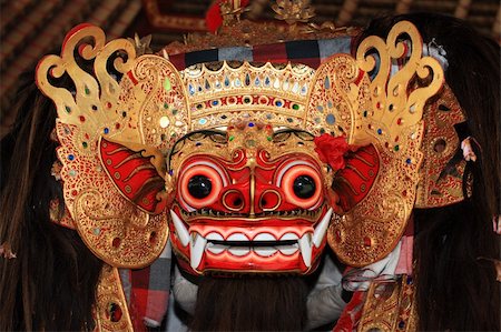 Balinese Barong dance mask Stock Photo - Budget Royalty-Free & Subscription, Code: 400-05014610